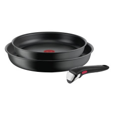 Set de 3 piese Tefal Ingenio Ultimate L7649343, tigaie 22/26 cm, maner detasabil, invelis antiaderent Titanium, indicator Thermo-Signal™, baza Thermo-Fusion™+, inductie, negru L7649343 imagine 27151