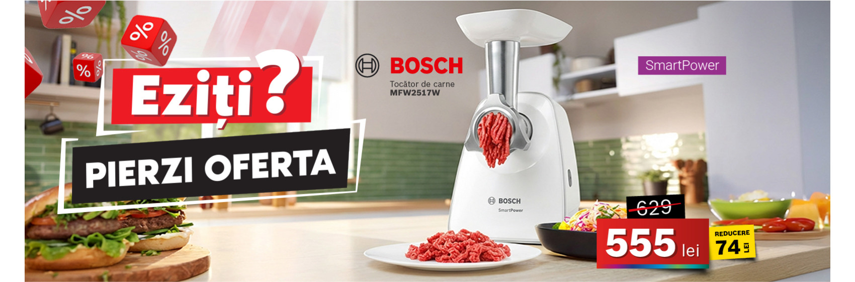 Mașină de tocat carne MFW2517W SmartPower