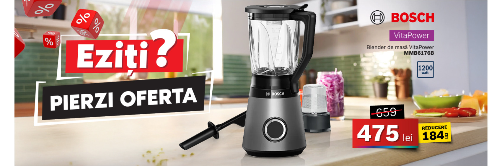 Blender de masă Bosch MMB6176B