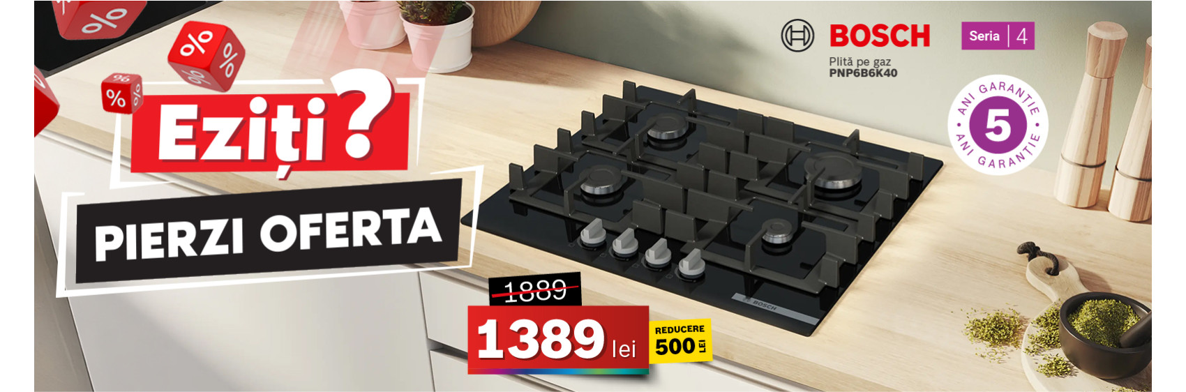 Plită pe gaz Bosch PNP6B6K40