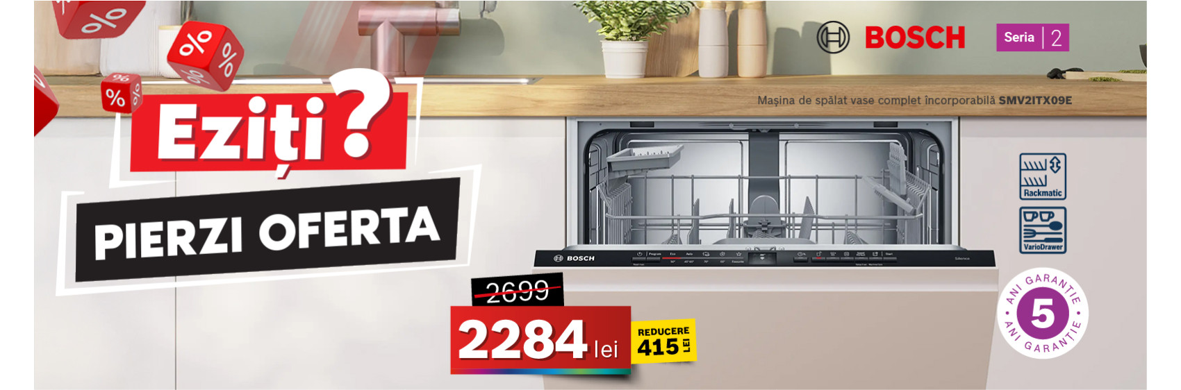 Mașina de spălat vase complet încorporabilă 60 cm SMV2ITX09E