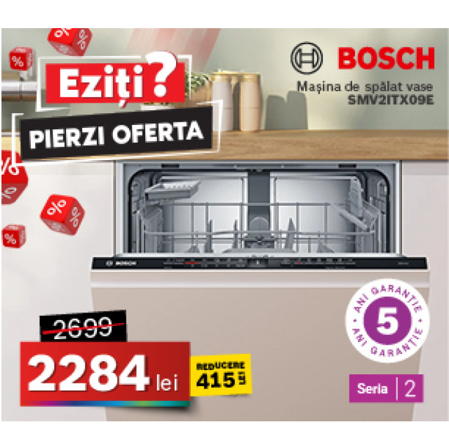 Mașina de spălat vase complet încorporabilă 60 cm SMV2ITX09E