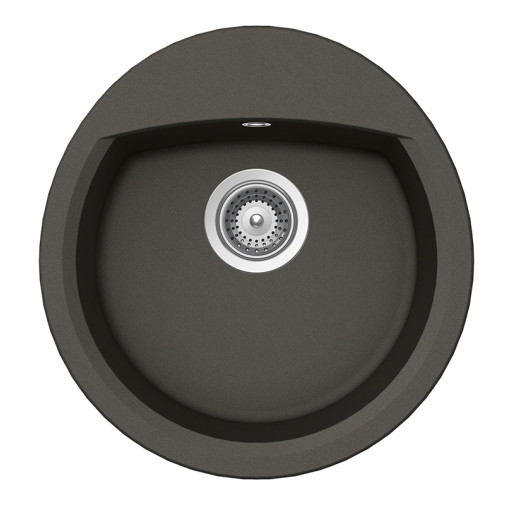 Chiuvetă bucătărie Schock Manhattan R-100 Cristalite Asphalt 470 x 490 mm, granit, montare pe blat, gri asfalt MANR100ASPH MANR100ASPH imagine