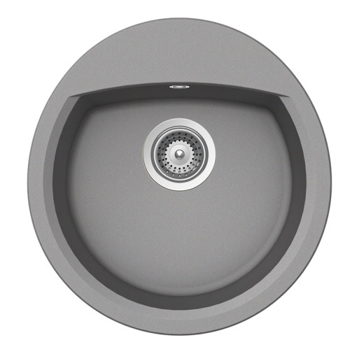 Chiuvetă bucătărie Schock Manhattan R-100 Cristalite Croma 470 x 490 mm, granit, montare pe blat, gri MANR100CROM MANR100CROM imagine