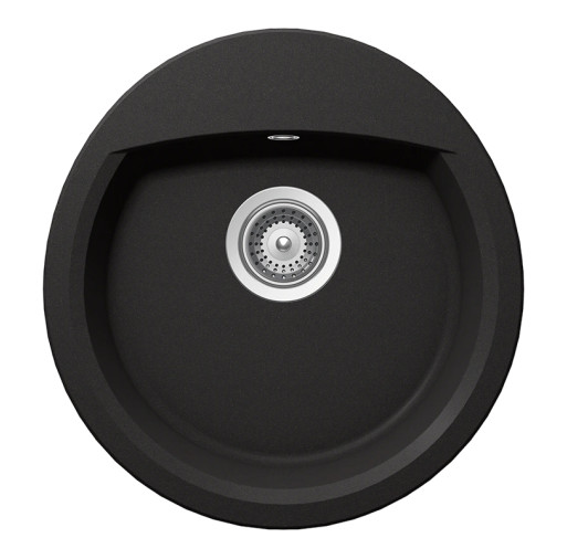 MANR100NERO Chiuveta bucatarie Schock Manhattan R-100 Cristalite Nero 470 x 490 mm, compozit granit, montare pe blat, negru -  SCHOCK MANR100NERO  imagine