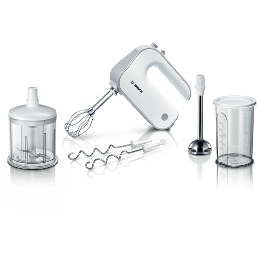Mixer de mână Bosch MFQ4080 Styline 5 trepte turbo 500 W Alb Gri inchis MFQ4080 imagine