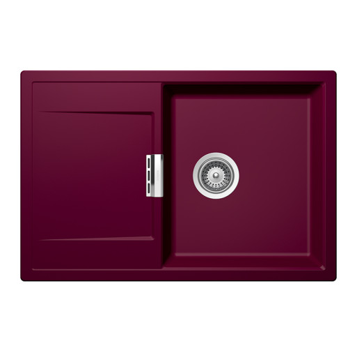 MOND100BERR Chiuveta bucatarie Schock Mono D-100 Cristadur Berry 765 x 510 mm, compozit granit, reversibila, montare pe blat, purpuriu roz -  SCHOCK MOND100BERR imagine