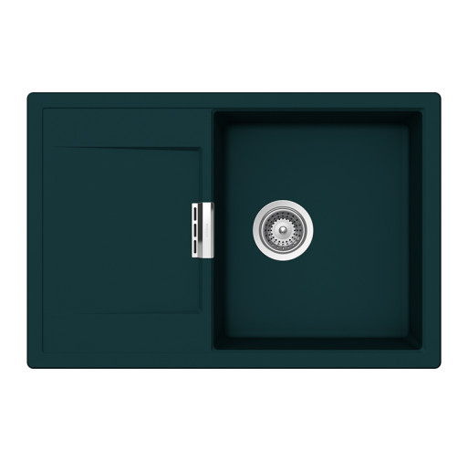 MOND100IVY Chiuveta bucatarie Schock Mono D-100 Cristadur Green Line Ivy 765 x 510 mm, compozit granit, reversibila, montare pe blat, verde inchis intens -  SCHOCK MOND100IVY imagine