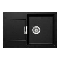 MOND100MAGM Chiuveta bucatarie Schock Mono D-100 Cristadur Magma 765 x 510 mm, compozit granit, reversibila, montare pe blat, negru metalizat MOND100MAGM imagine 28109