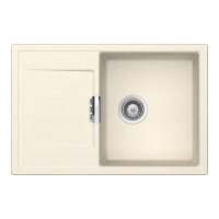 MOND100MAGN Chiuveta bucatarie Schock Mono D-100 Cristadur Magnolia 765 x 510 mm, granit, reversibila, montare pe blat, alb cremos MOND100MAGN imagine 28113