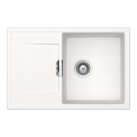 MOND100POLA Chiuveta bucatarie Schock Mono D-100 Cristadur Polaris 765 x 510 mm, compozit granit, reversibila, montare pe blat, alb polar MOND100POLA imagine 28119