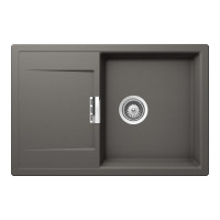 MOND100SILV Chiuveta bucatarie Schock Mono D-100 Cristadur Silverstone 765 x 510 mm, granit, reversibila, montare pe blat, gri inchis MOND100SILV imagine 28112