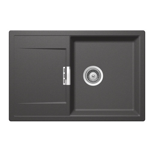 MOND100STON Chiuveta bucatarie Schock Mono D-100 Cristadur Stone 765 x 510 mm, compozit granit, reversibila, montare pe blat, gri piatra -  SCHOCK MOND100STON imagine