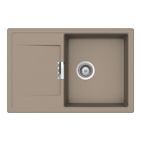 MOND100TWIL Chiuveta bucatarie Schock Mono D-100 Cristadur Green Line Twilight 765 x 510 mm, compozit granit, reversibila, montare pe blat, gri taupe MOND100TWIL imagine 28122