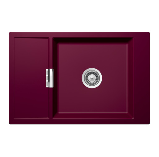 MOND100XBERR Chiuveta bucatarie Schock Mono D-100XS Cristadur Berry 780 x 510 mm, compozit granit, reversibila, montare pe blat, purpuriu roz -  SCHOCK MOND100XBERR imagine
