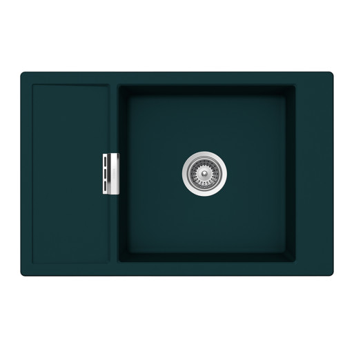 MOND100XIVY Chiuveta bucatarie Schock Mono D-100XS Cristadur Green Line Ivy 780 x 510 mm, compozit granit, reversibila, montare pe blat, verde inchis intens -  SCHOCK MOND100XIVY imagine
