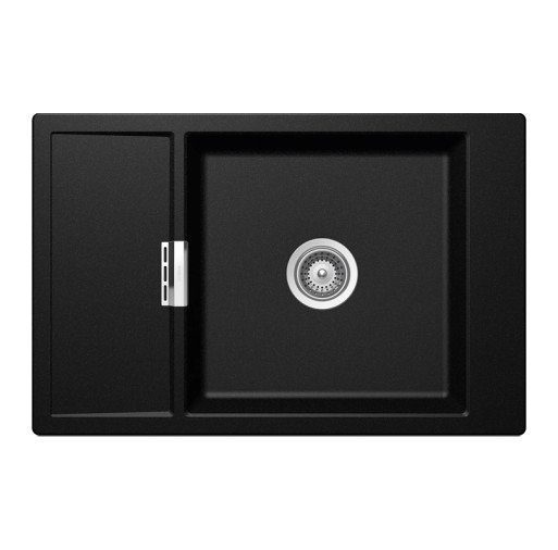 MOND100XMAGM Chiuveta bucatarie Schock Mono D-100XS Cristadur Magma 780 x 510 mm, compozit granit, reversibila, montare pe blat, negru metalizat -  SCHOCK MOND100XMAGM imagine