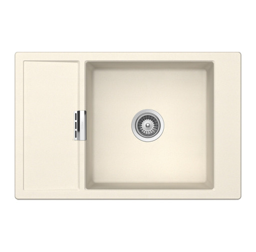 MOND100XMAGN Chiuveta bucatarie Schock Mono D-100XS Cristadur Magnolia 780 x 510 mm, compozit granit, reversibila, montare pe blat, alb cremos -  SCHOCK MOND100XMAGN imagine