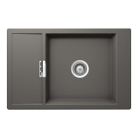 MOND100XSILV Chiuveta bucatarie Schock Mono D-100XS Cristadur Silverstone 780 x 510 mm, compozit granit, reversibila, montare pe blat, gri inchis MOND100XSILV imagine 28128
