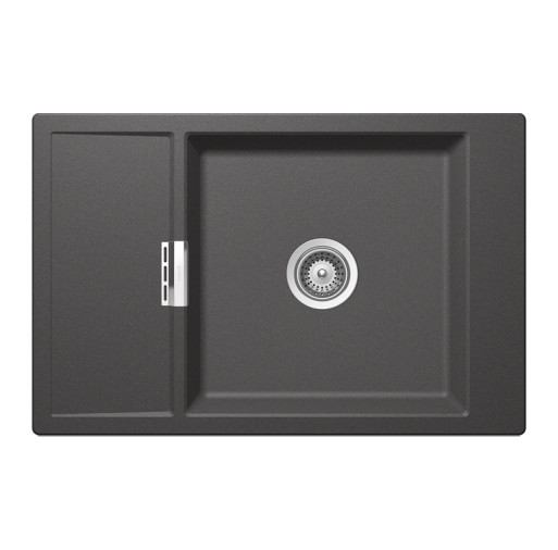 MOND100XSTON Chiuveta bucatarie Schock Mono D-100XS Cristadur Stone 780 x 510 mm, granit, reversibila, montare pe blat, gri piatra -  SCHOCK MOND100XSTON imagine