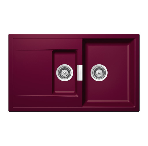 MOND150BERR Chiuveta bucatarie Schock Mono D-150 Cristadur Berry 860 x 510 mm, compozit granit, reversibila, montare pe blat, purpuriu roz -  SCHOCK MOND150BERR imagine