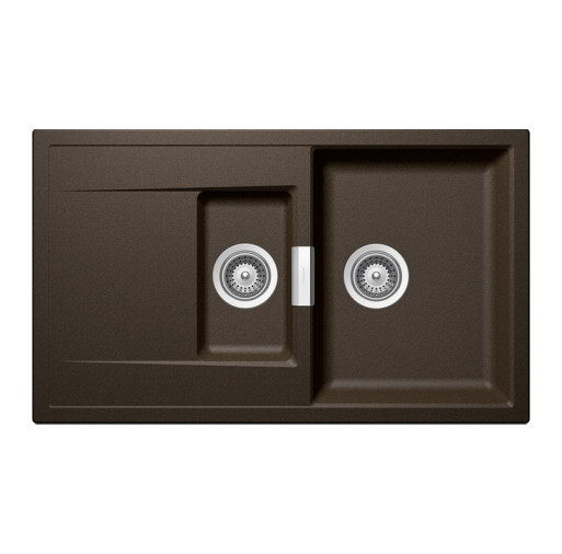 MOND150BRON Chiuveta bucatarie Schock Mono D-150 Cristadur Bronze 860 x 510 mm, compozit granit, reversibila, montare pe blat, maro bronz -  SCHOCK MOND150BRON imagine