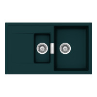MOND150IVY Chiuveta bucatarie Schock Mono D-150 Cristadur Green Line Ivy 860 x 510 mm, compozit granit, reversibila, montare pe blat, verde inchis intens MOND150IVY imagine 28148
