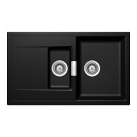 MOND150MAGM Chiuveta bucatarie Schock Mono D-150 Cristadur Magma 860 x 510 mm, compozit granit, reversibila, montare pe blat, negru metalizat MOND150MAGM imagine 28135
