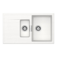 MOND150POLA Chiuveta bucatarie Schock Mono D-150 Cristadur Polaris 860 x 510 mm, compozit granit, reversibila, montare pe blat, alb polar MOND150POLA imagine 28145