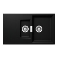 Chiuveta bucatarie Schock Mono D-150 Cristadur Puro 860 x 510 mm, granit, reversibila, montare pe blat, negru intens MOND150PURO MOND150PURO imagine 28134