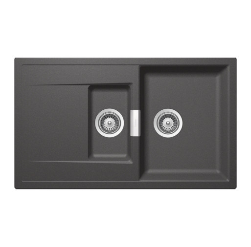 MOND150STON Chiuveta bucatarie Schock Mono D-150 Cristadur Stone 860 x 510 mm, granit, reversibila, montare pe blat, gri piatra -  SCHOCK MOND150STON imagine