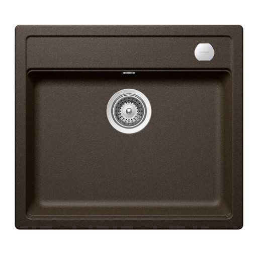MONN100BRONSA Chiuveta bucatarie Schock Mono N-100 Cristadur Bronze 570 x 510 mm cu sifon automat, granit, montare pe blat, maro bronz -  SCHOCK MONN100BRONSA imagine