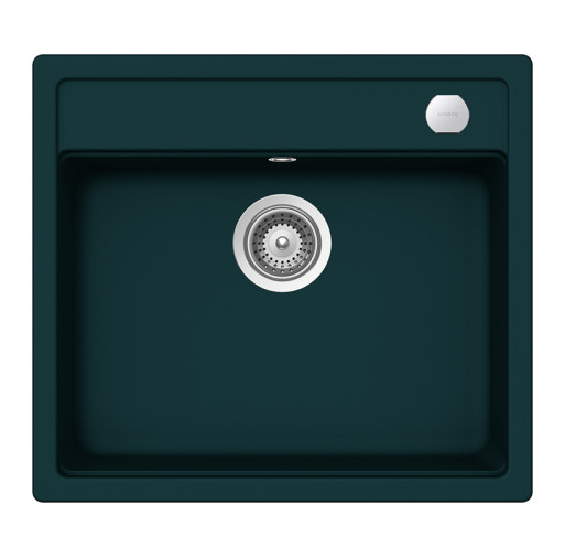 MONN100IVYSA Chiuveta bucatarie Schock Mono N-100 Cristadur Green Line Ivy 570 x 510 mm cu sifon automat, compozit granit, montare pe blat, verde inchis intens -  SCHOCK MONN100IVYSA imagine
