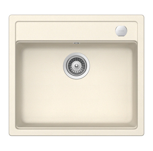 MONN100MAGNSA Chiuveta bucatarie Schock Mono N-100 Cristadur Magnolia 570 x 510 mm cu sifon automat, granit, montare pe blat, alb cremos -  SCHOCK MONN100MAGNSA imagine