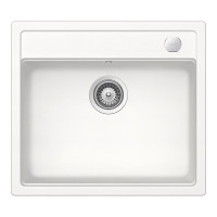 MONN100POLASA Chiuveta bucatarie Schock Mono N-100 Cristadur Polaris 570 x 510 mm cu sifon automat, granit, montare pe blat, alb polar MONN100POLASA  imagine 28171