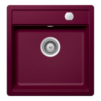 MONN100SBERRSA Chiuveta bucatarie Schock Mono N-100S Cristadur Berry 490 x 510 mm cu sifon automat, compozit granit, montare pe blat, purpuriu roz MONN100SBERRSA imagine 28161