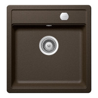 MONN100SBRONSA Chiuveta bucatarie Schock Mono N-100S Cristadur Bronze 490 x 510 mm cu sifon automat, compozit granit, montare pe blat, maro bronz MONN100SBRONSA imagine 28157
