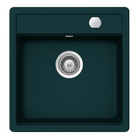 MONN100SIVYSA Chiuveta bucatarie Schock Mono N-100S Cristadur Green Line Ivy 490 x 510 mm cu sifon automat, compozit granit, montare pe blat, verde inchis intens MONN100SIVYSA imagine 28163