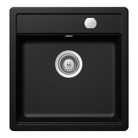 MONN100SMAGMSA Chiuveta bucatarie Schock Mono N-100S Cristadur Magma 490 x 510 mm cu sifon automat, granit, montare pe blat, negru metaliza MONN100SMAGMSA imagine 28155