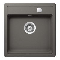 MONN100SSILVSA Chiuveta bucatarie Schock Mono N-100S Cristadur Silverstone 490 x 510 mm cu sifon automat, granit, montare pe blat, gri inchis MONN100SSILVSA imagine 28158