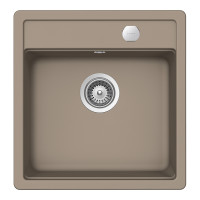 MONN100STWILSA Chiuveta bucatarie Schock Mono N-100S Cristadur Green Line Twilight 490 x 510 mm cu sifon automat, compozit granit, montare pe blat, gri taupe MONN100STWILSA imagine 28162