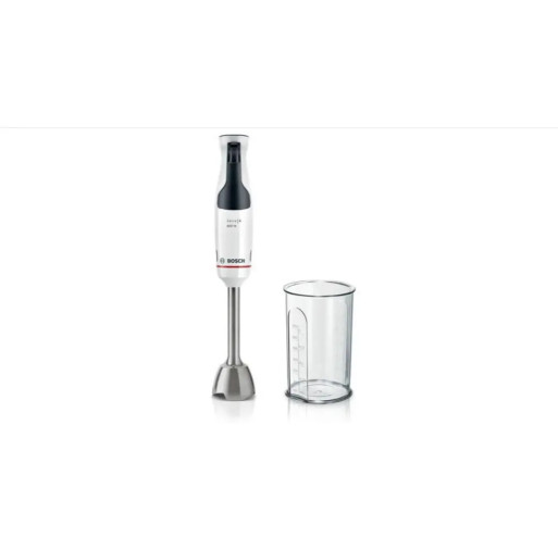 MSM4W221 Mixer vertical ErgoMaster 800 W, cuplaj ceramic, picior mixare inoxidabil, pahar de masurare, Alb/ negru grey - BOSCH MSM4W221 imagine