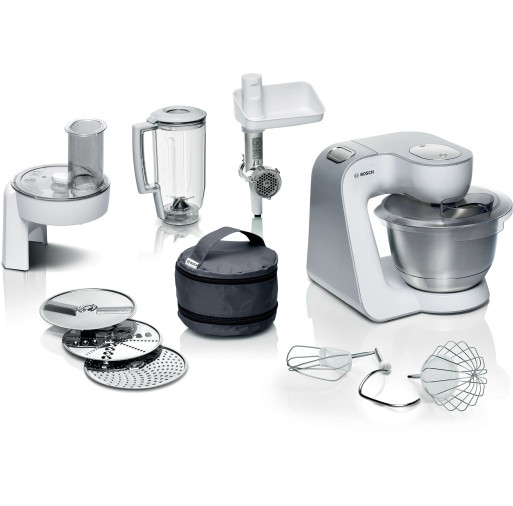 Robot de bucatarie Bosch MUM58231 MUM 5 1000 W Alb  Silver MUM58231 imagine