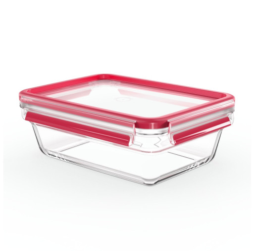 Caserola Tefal MasterSeal Glass N1041010, 1.30 L, sticla, inchidere 100% etansa, transparent -  Tefal N1041010 imagine