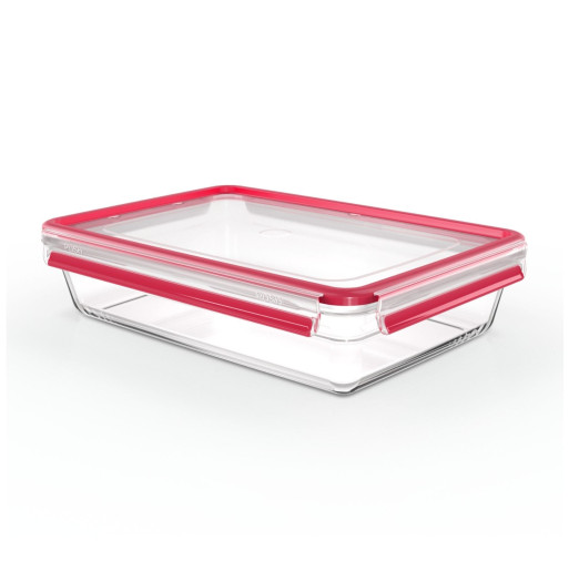 Caserola Tefal MasterSeal Glass N1041210, 3 L, sticla, inchidere 100% etansa, transparent -  Tefal N1041210 imagine