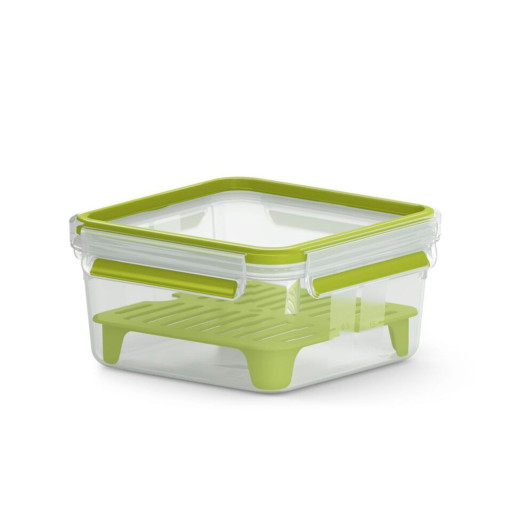 Caserola MasterSeal ToGo 1,3 L N1071710, plastic, accesoriu detașabil inclus, 100% inchidere etanșă, verde / translucid -  Tefal N1071710 imagine