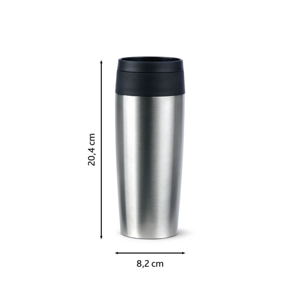 Termos Tefal Travel Mug Classic N2020110, inox, 0.36 L, 100% etanș, functie Quick Press, argintiu -  Tefal N2020110 imagine 1
