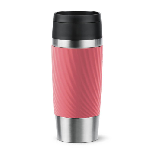 Termos Tefal Travel Mug Classic N2024410, 0.36 L, pastrare la rece 12 ore, pastrare la cald 6 ore, roz & argintiu -  Tefal N2024410 imagine