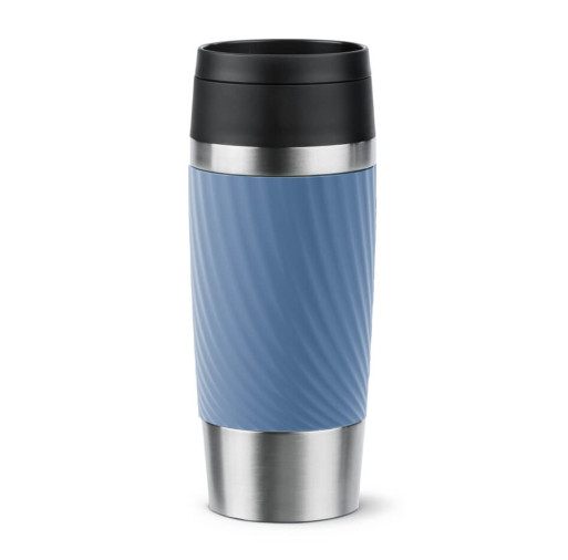 Termos Tefal Travel Mug Classic N2024510, 0.36 L, pastrare la rece 12 ore, pastrare la cald 6 ore, albastru & argintiu -  Tefal N2024510 imagine