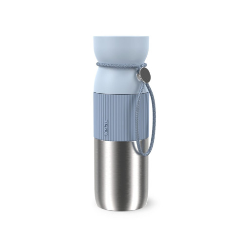 Termos Tefal beYou N2192210, inox, 0.5 L, 100% etanș, capac Quick Press, argintiu & albastru -  Tefal N2192210 imagine